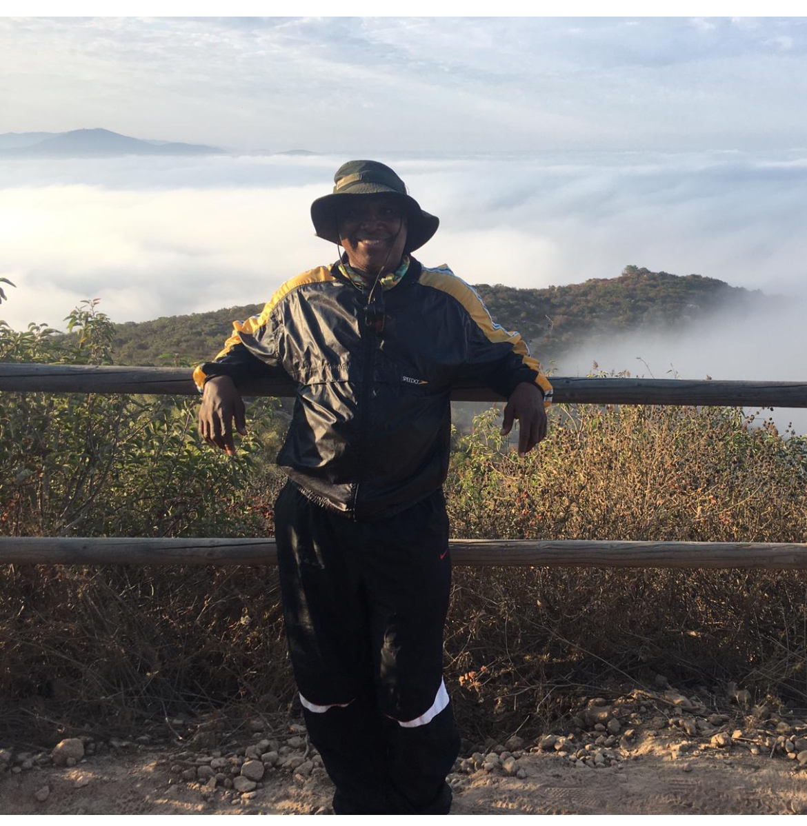 Philippe enjoying a hike.